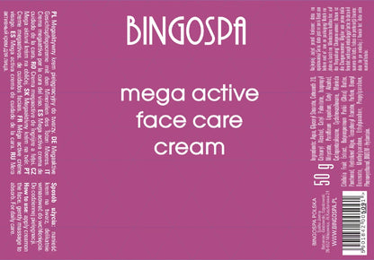 Fugtgivende ansigtscreme for hurtig genopretning - Mega Active Face Care Cream