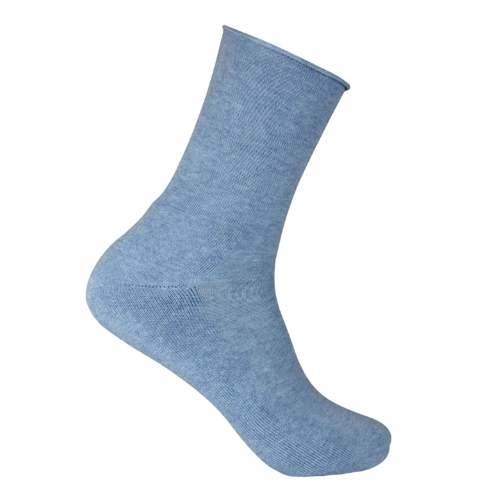 Diabetikersok af bomuld, uden elastikkant
