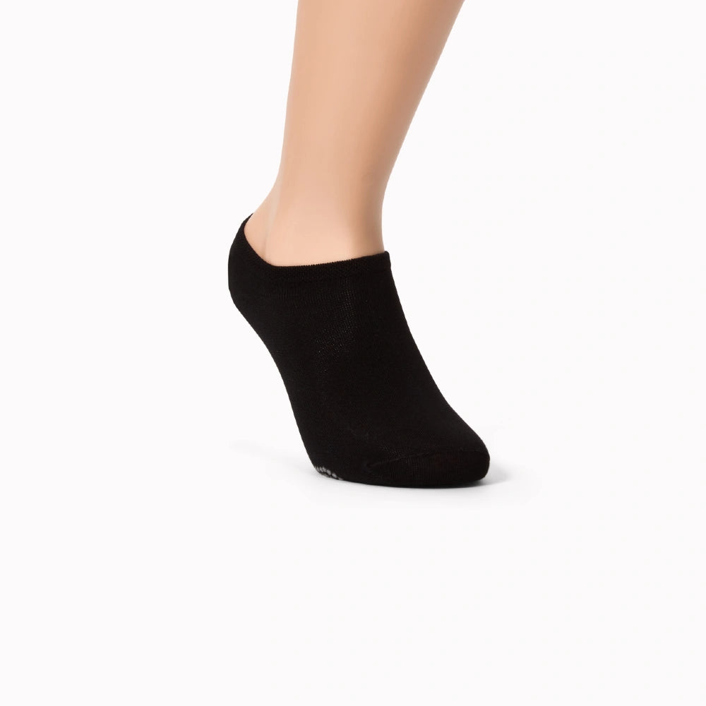 No-show sokker med anti-slip-sort-front
