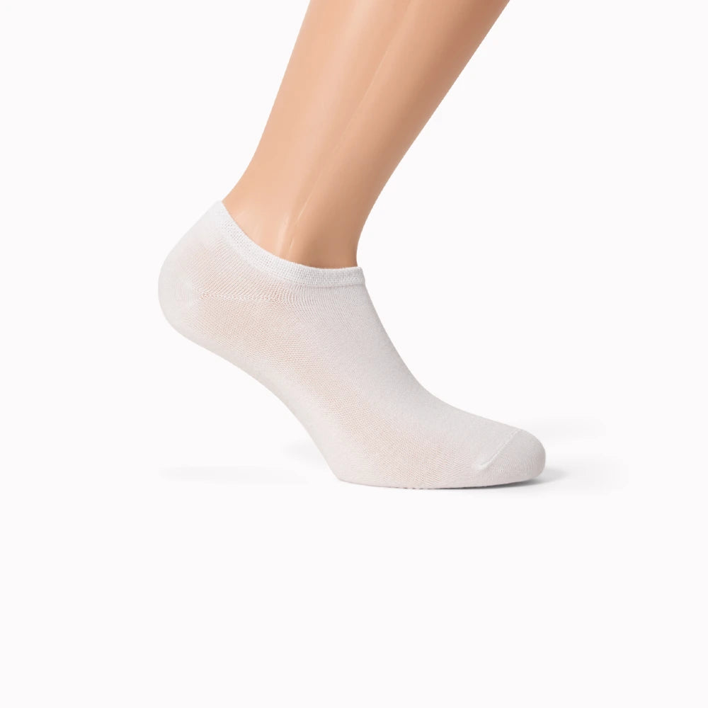 No-show sokker med anti-slip-white-side