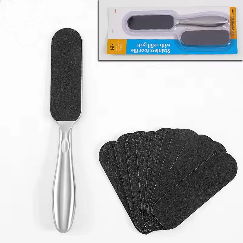 Fodfil metal dobbeltsidet med ekstra blad