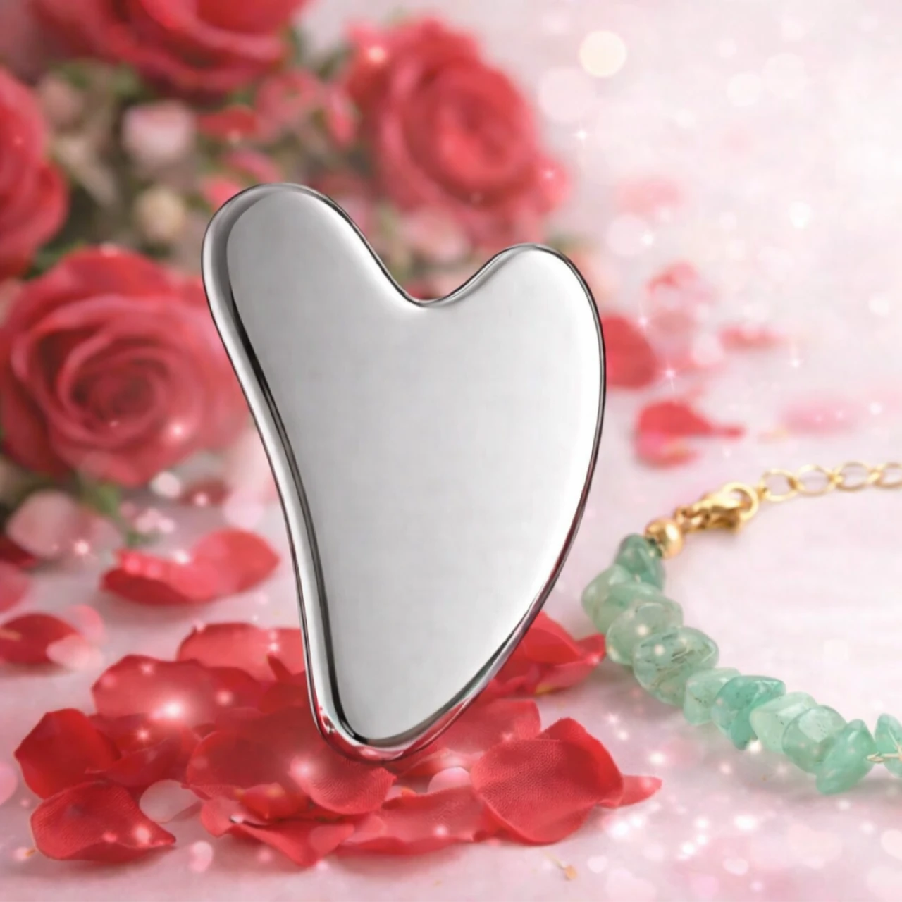 Gua sha hjerte Stainless Steel