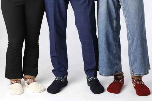 Varme tøfler med skridsikker sål