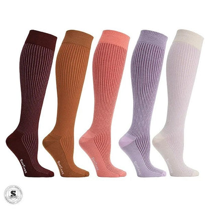 Støttestrømper af bambus i blandede farver, 5 stk.