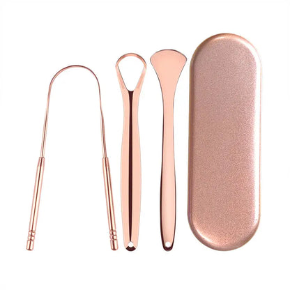 Tungeskraber i rustfrit stål - komplet sæt