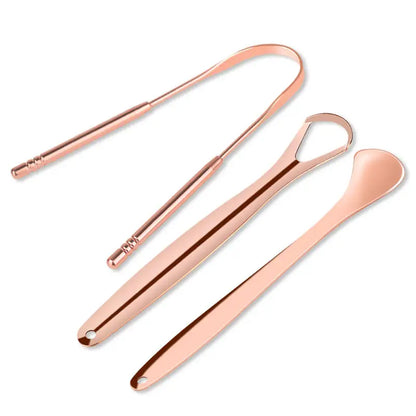 Tungeskraber i rustfrit stål - komplet sæt