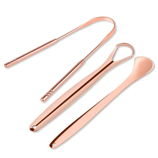 Tungeskraber i rustfrit stål - komplet sæt