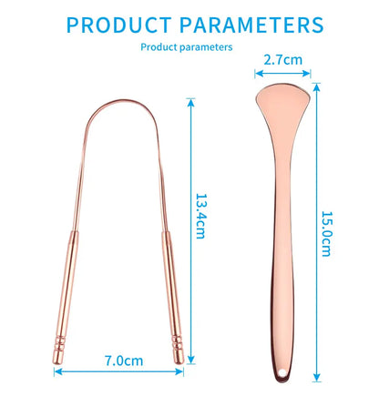 Tungeskraber i rustfrit stål - komplet sæt