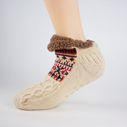 Varme tøfler med skridsikker sål